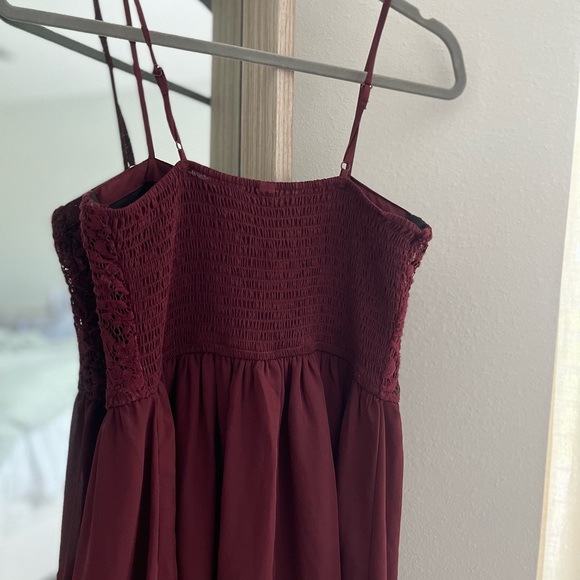 Xhilaration Burgundy Wine Flirty Lace Dress - Picture 4 of 4